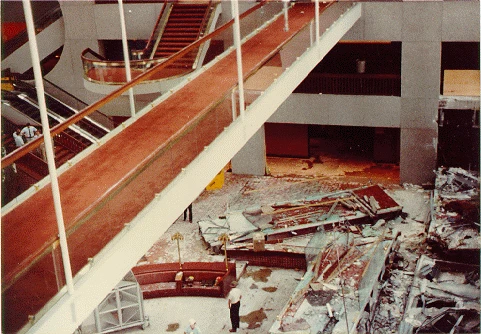 Collapsed walkways